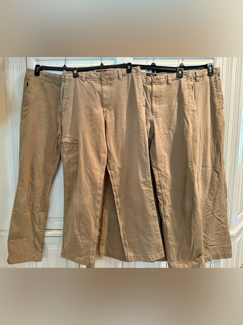 4 Pair Dockers Men's Khaki Straight-Leg Chinos Pants  - Size 30 x 32